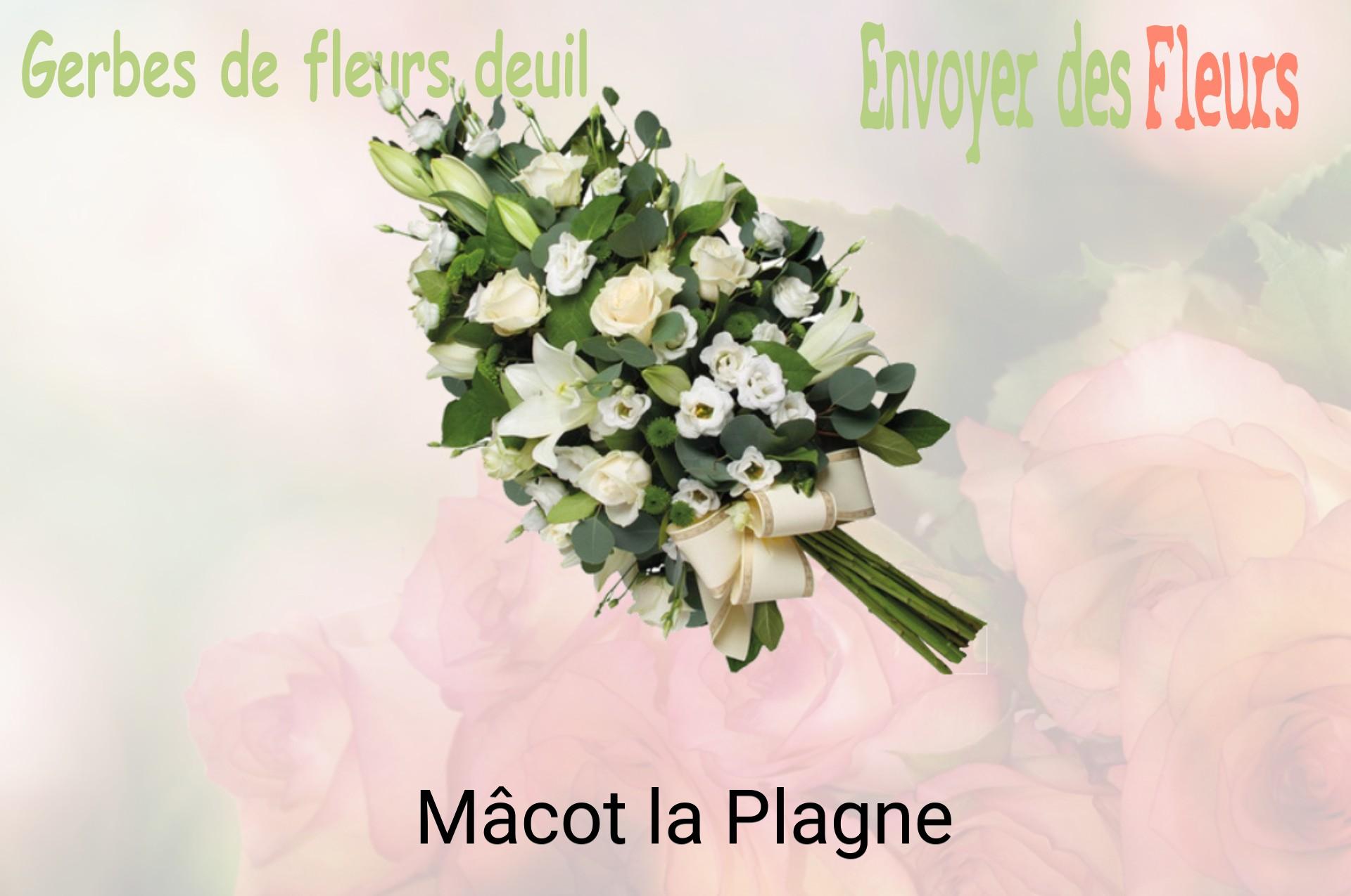 Gerbe de fleurs de deuil livrée à Mâcot-la-Plagne